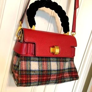😍Close Out sale.😍Borsa plaid Click Braided Top Handle Bag